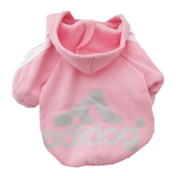 Adidog dog Adidas fleece sweatshirt jacket for dogs pink