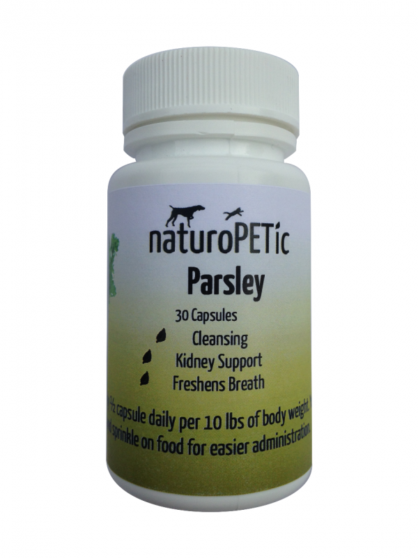 Parsley is used as a breath freshener and system cleanser in dogs and cats.